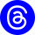 A blue circle with an image of the letter e in it.